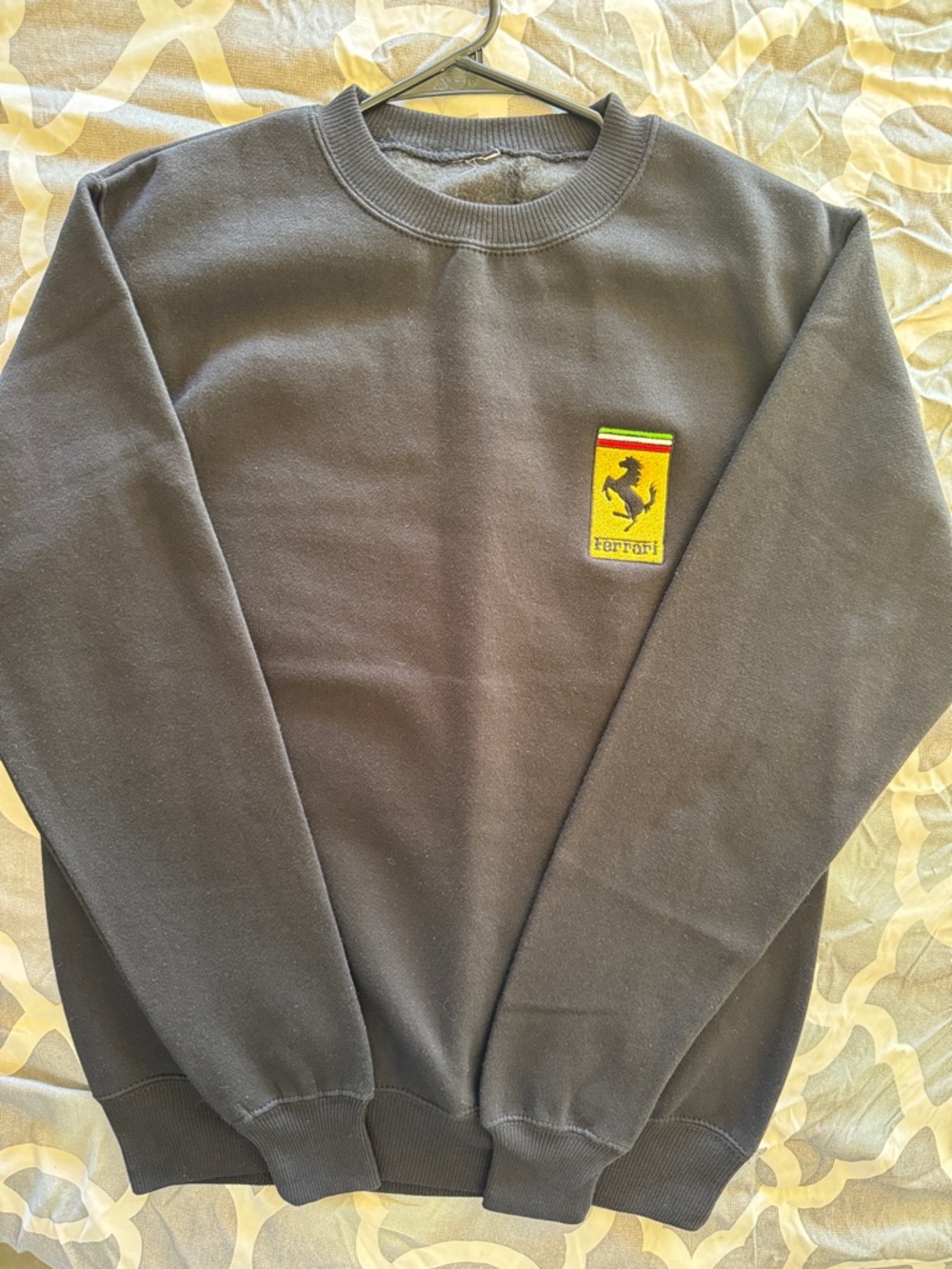 Ferrari DARK Black Crewneck Pullover Sweatshirt